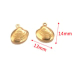 Gold color / 1 Piece Casual Style Sea shell Shape Stainless Steel  Gold Color Women's Pendant Picture3